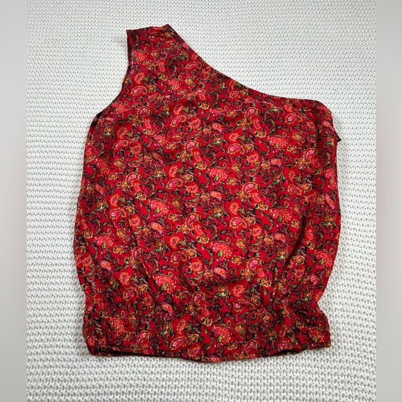 Vintage Y2K Body Central Vibrant Red Floral Top - Picture 5 of 5